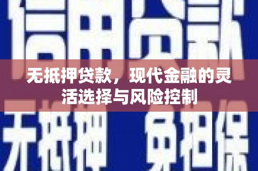 榆中无抵押贷款，现代金融的灵活选择与风险控制
