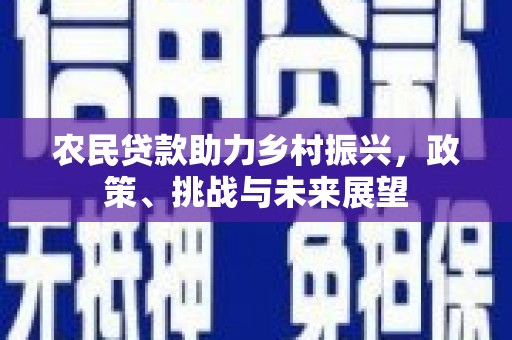 榆中农民贷款助力乡村振兴，政策、挑战与未来展望
