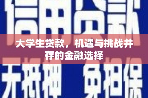 榆中大学生贷款，机遇与挑战并存的金融选择