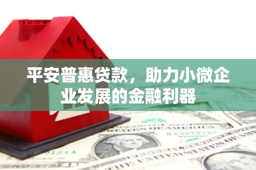 榆中平安普惠贷款，助力小微企业发展的金融利器