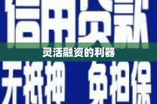 榆中灵活融资的利器