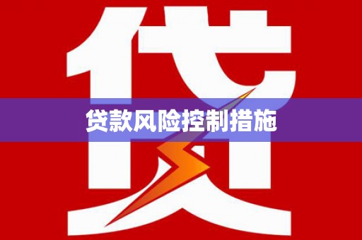 榆中贷款风险控制措施